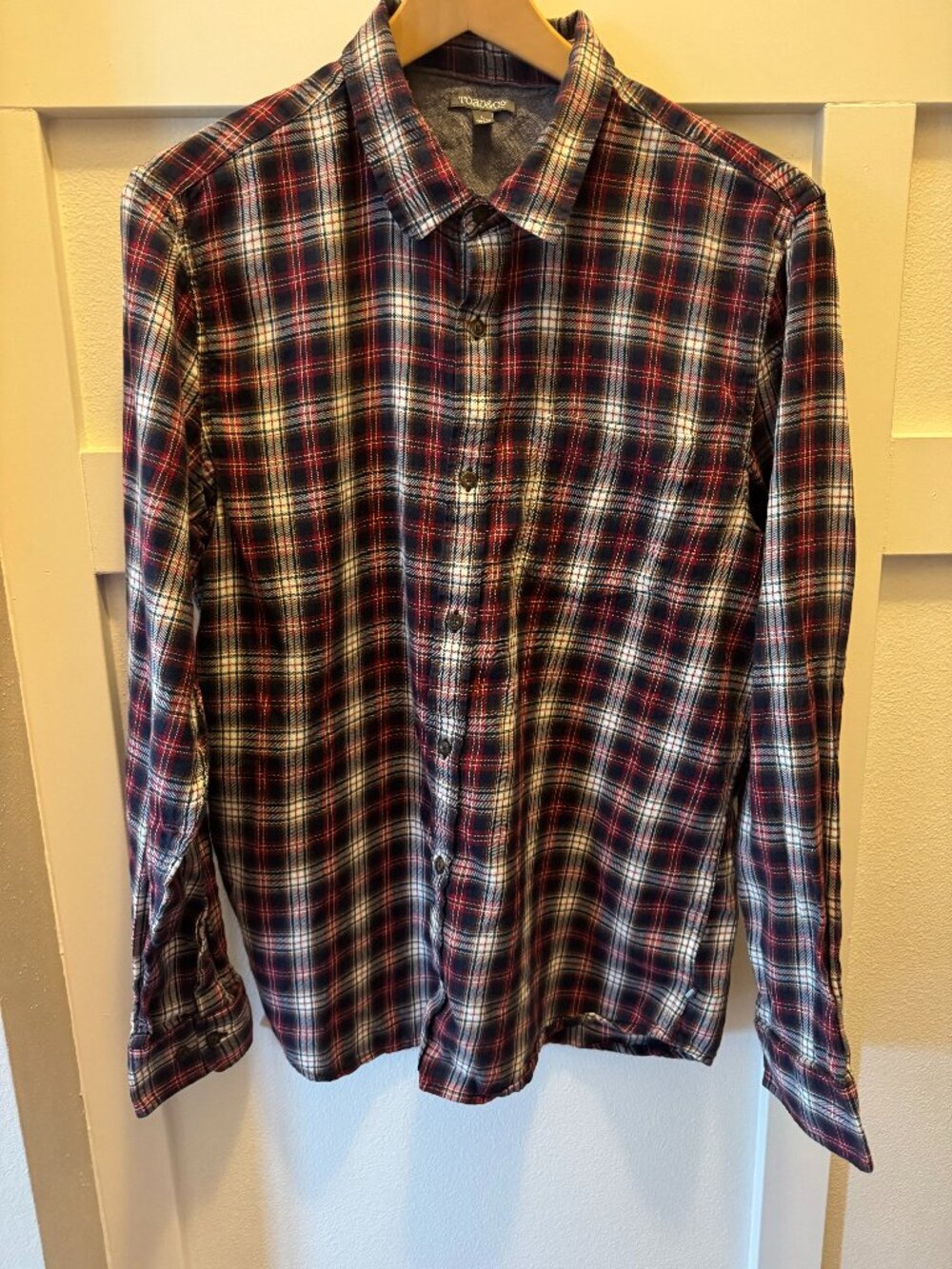 Toad & Co Women's Soft Flannel Plaid Button-Down Shirt - Large